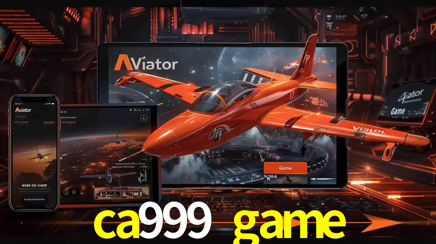 Apresentação tecnológica do jogo Aviator com um avião saindo da tela de um tablet, demonstrando a experiência imersiva em múltiplos dispositivos no ca999 game.