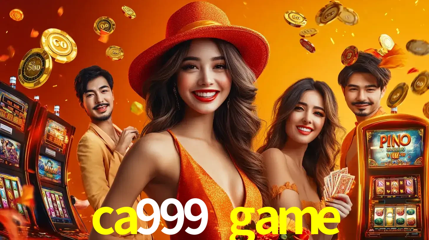 Grupo de amigos asiáticos sorrindo e se divertindo com máquinas de caça-níqueis em um ambiente festivo, celebrando suas vitórias nos jogos de cassino do ca999 game.