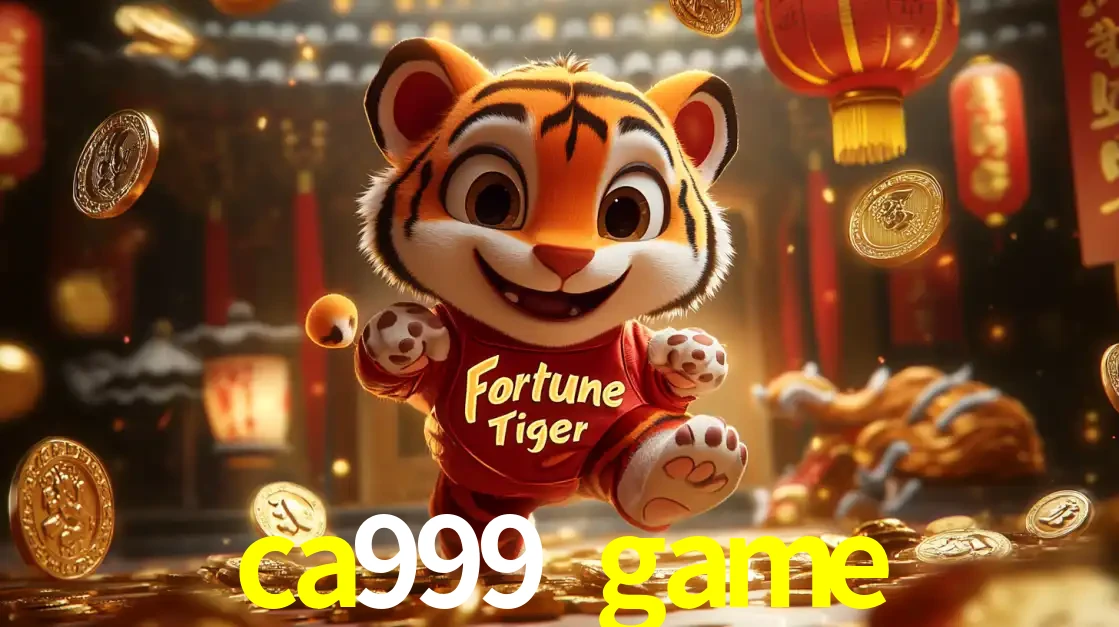 O alegre personagem do Fortune Tiger correndo sobre um caminho de moedas de ouro, simbolizando os grandes prêmios e a diversão do popular jogo de slot do ca999 game.
