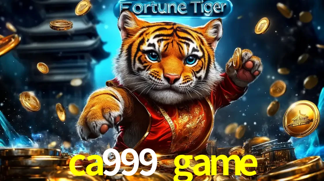 Imagem promocional do jogo de slot Fortune Tiger, com um tigre majestoso em traje tradicional cercado por uma fortuna em moedas de ouro, disponível agora no cassino ca999 game.