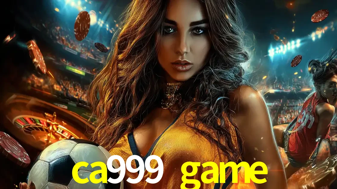 Mulher segurando uma bola de futebol em uma montagem que mistura a paixão esportiva com a emoção da roleta de cassino, tudo disponível na plataforma ca999 game.